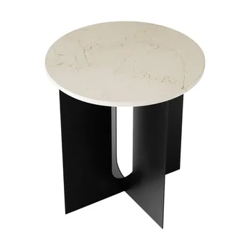 Mesa auxiliar Androgyne - Crystal Rose mármol-negro acero, Ø42 cm - Audo Copenhagen