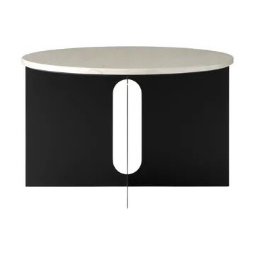 Mesa auxiliar Androgyne - Crystal Rose mármol-negro acero, Ø65 cm - Audo Copenhagen