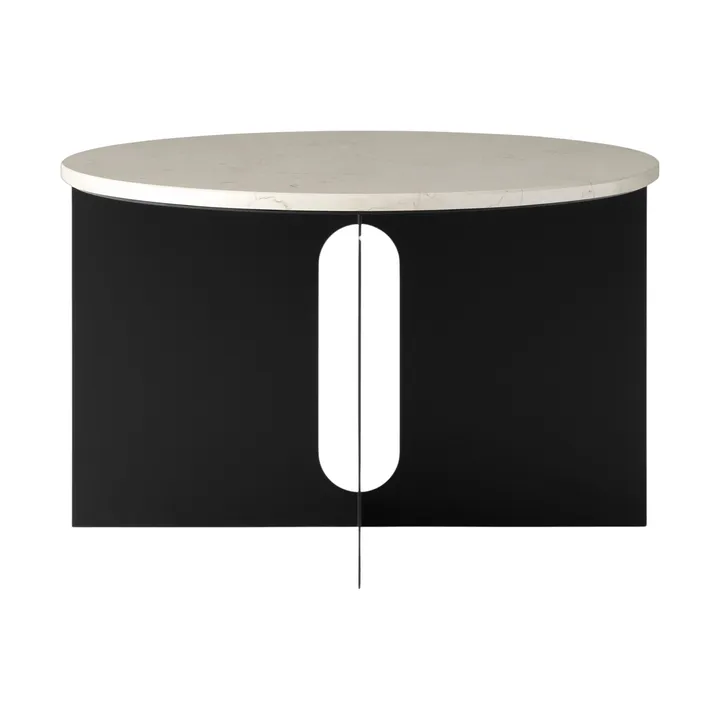Mesa auxiliar Androgyne - Crystal Rose mármol-negro acero, Ø65 cm - Audo Copenhagen