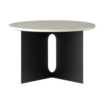 Mesa auxiliar Androgyne - Crystal Rose mármol-negro acero, Ø65 cm - Audo Copenhagen