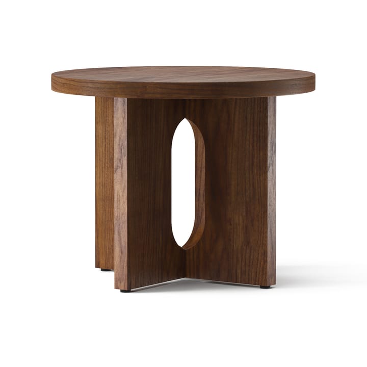 Mesa Auxiliar Androgyne de nogal Ø50 cm, Nogal-Tablero de mesa Audo Copenhagen