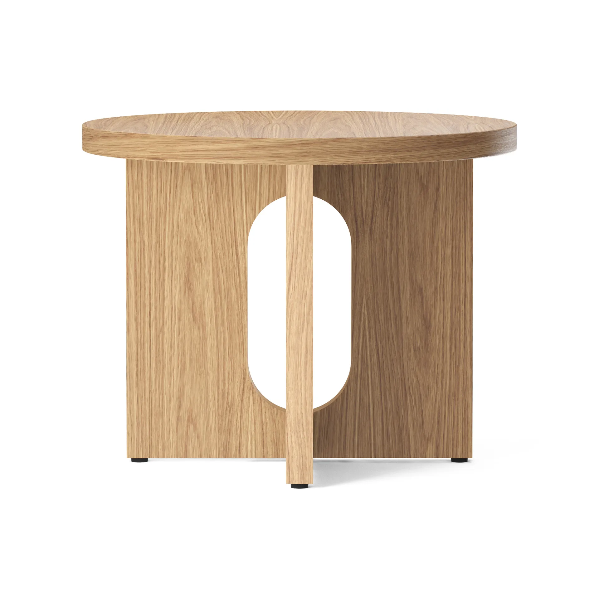 Mesa Auxiliar Androgyne de roble Ø50 cm, Roble-Tablero de mesa Audo Copenhagen