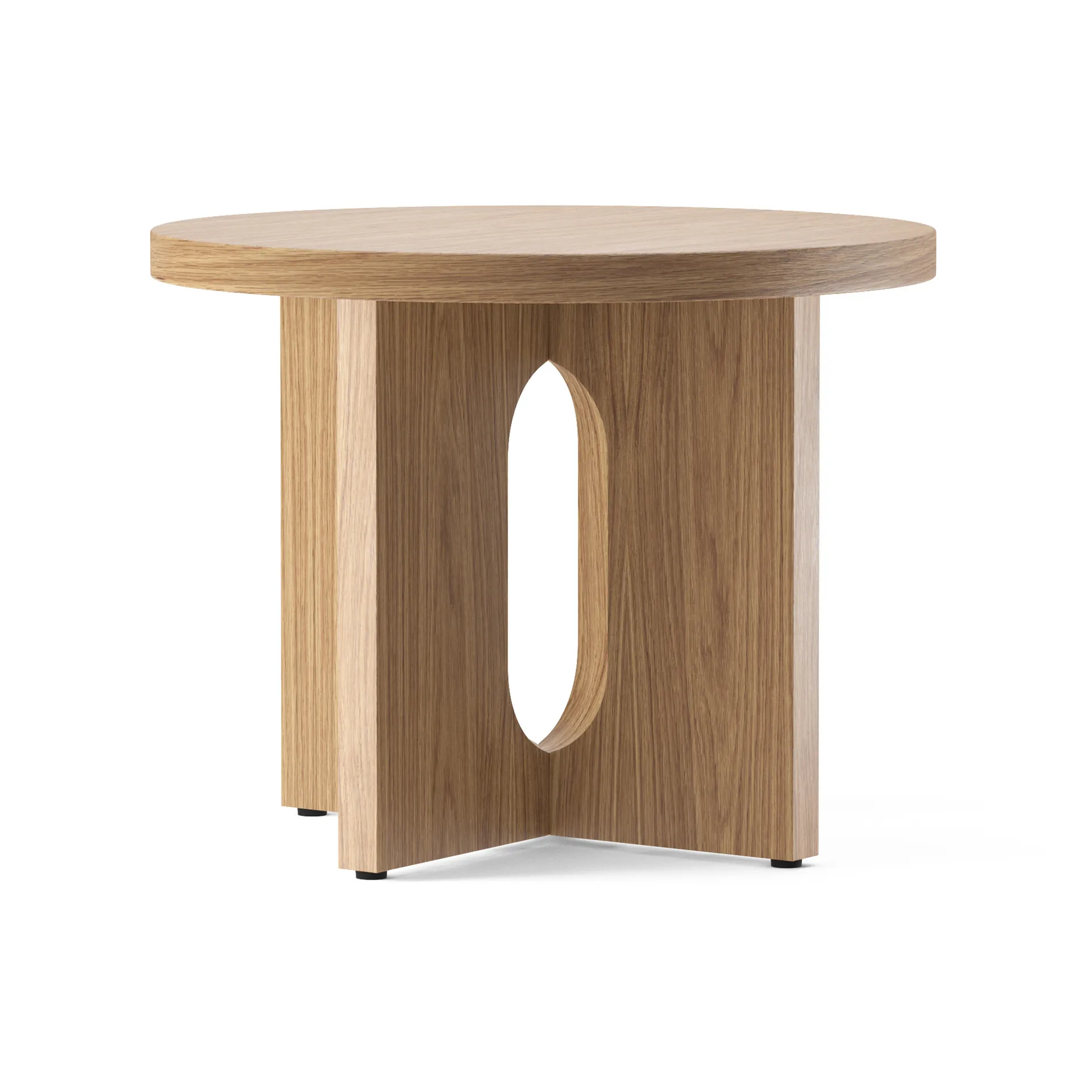 Mesa Auxiliar Androgyne de roble Ø50 cm, Roble-Tablero de mesa Audo Copenhagen