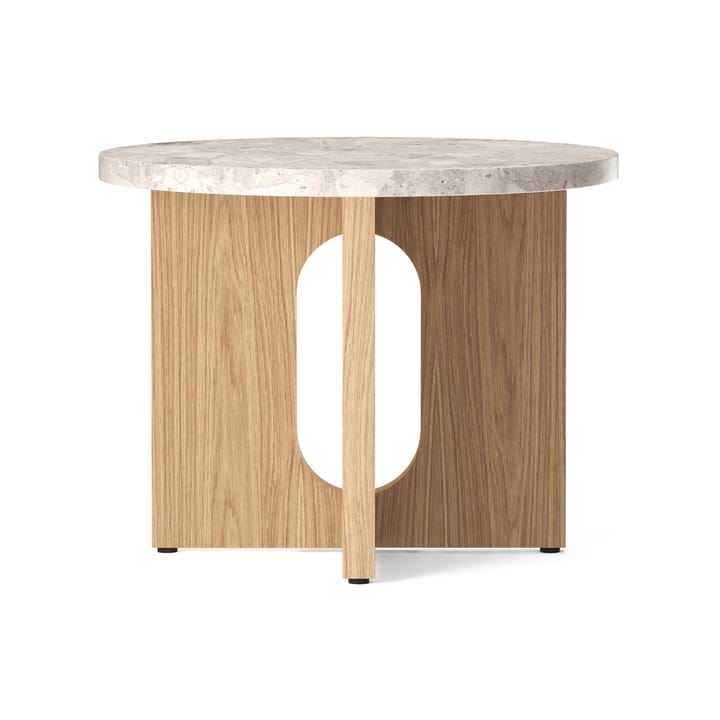 Mesa Auxiliar Androgyne de roble Ø50 cm - Tablero Kunis Breccia - Audo Copenhagen