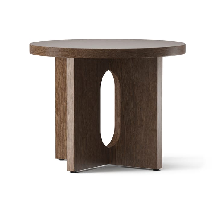 Mesa Auxiliar Androgyne de roble oscurecido Ø50 cm , Tablero de roble teñido de oscuro Audo Copenhagen