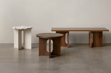 Mesa Auxiliar Androgyne de roble oscurecido Ø50 cm  - Tablero de roble teñido de oscuro - Audo Copenhagen
