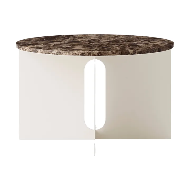 Mesa auxiliar Androgyne - Emperador mármol-ivory acero, Ø65 cm - Audo Copenhagen