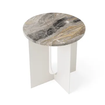 Mesa auxiliar Androgyne - Grey Galaxy mármol-ivory acero, Ø42 cm - Audo Copenhagen