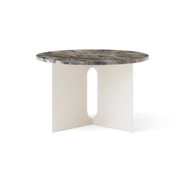 Mesa auxiliar Androgyne - Grey Galaxy mármol-ivory acero, Ø65 cm - Audo Copenhagen
