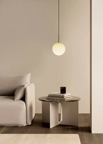 Mesa auxiliar Androgyne - Grey Galaxy mármol-ivory acero, Ø65 cm - Audo Copenhagen