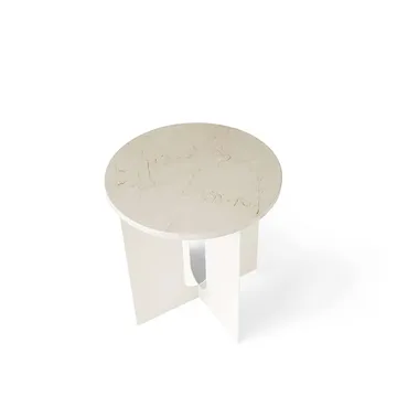 Mesa auxiliar Androgyne, Marble Crystal Rose-ivory, Ø42 cm - Audo Copenhagen