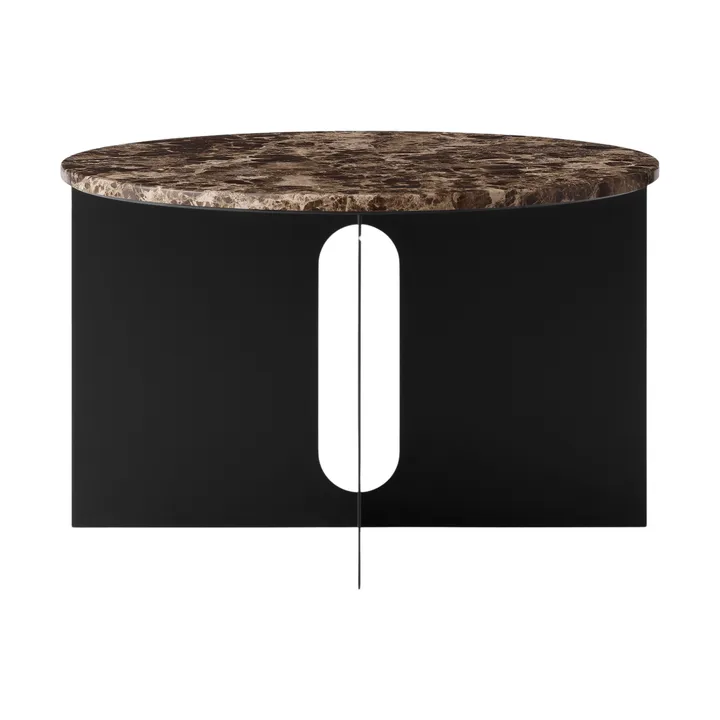 Mesa auxiliar Androgyne - Mármol Emperador-acero negro, Ø65 cm - Audo Copenhagen