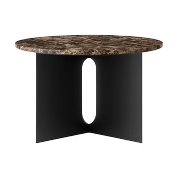 Mesa auxiliar Androgyne - Mármol Emperador-acero negro, Ø65 cm - Audo Copenhagen