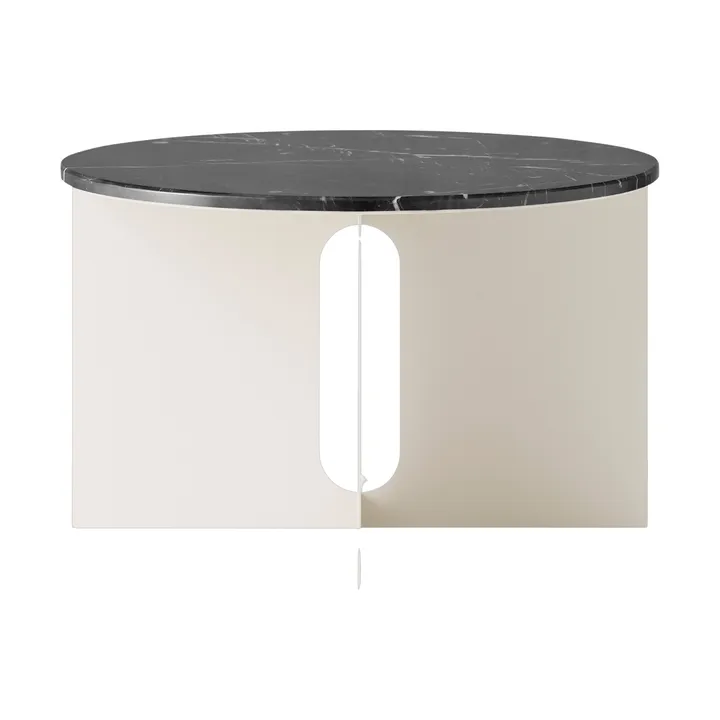 Mesa auxiliar Androgyne - Nero Marquina marble-ivory acero, Ø65 cm - Audo Copenhagen
