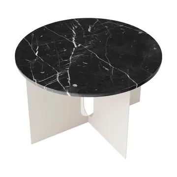 Mesa auxiliar Androgyne - Nero Marquina marble-ivory acero, Ø65 cm - Audo Copenhagen