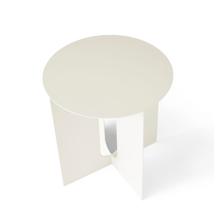 Mesa auxiliar Androgyne patas de acero, marfil Audo Copenhagen