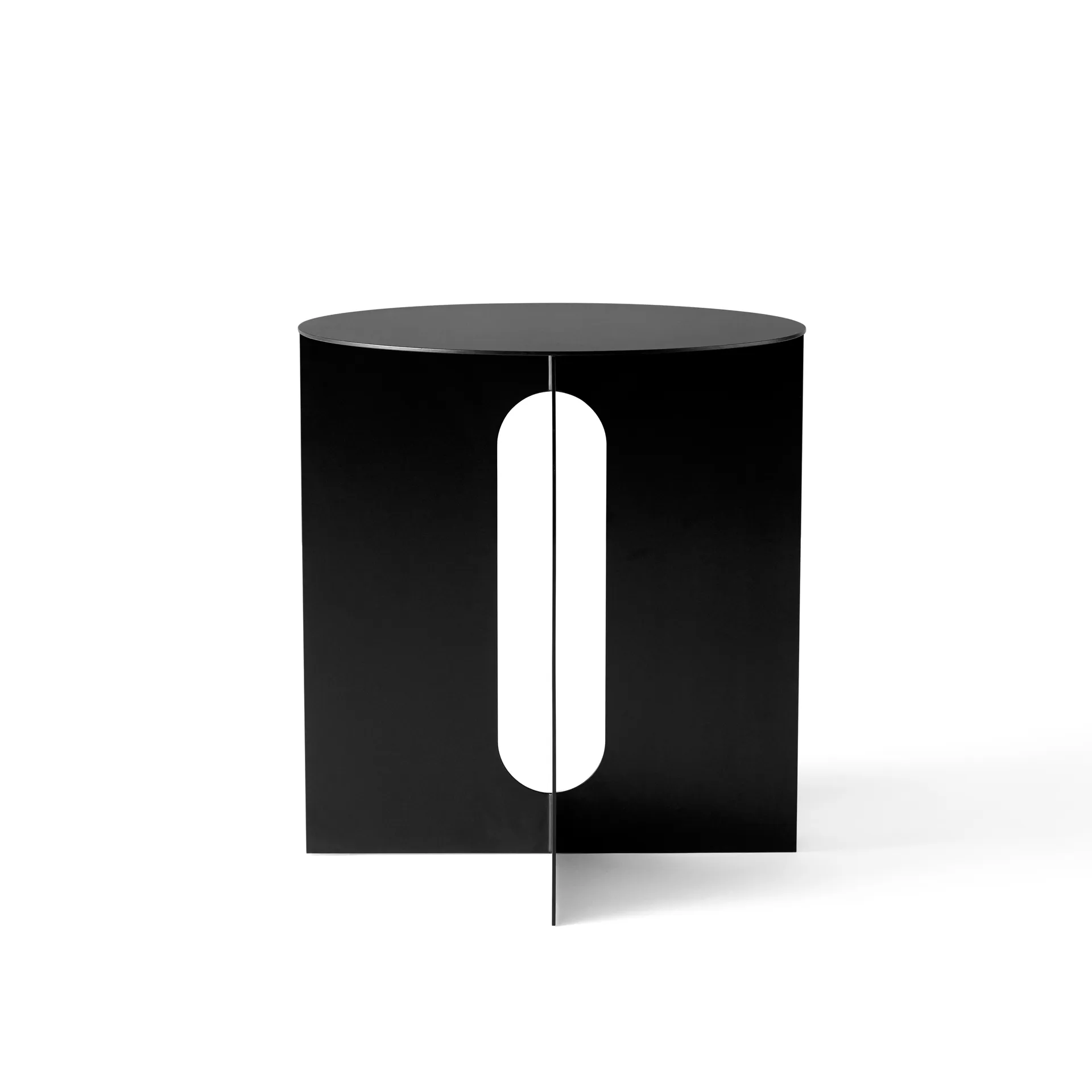 Mesa auxiliar Androgyne patas de acero, negro Audo Copenhagen