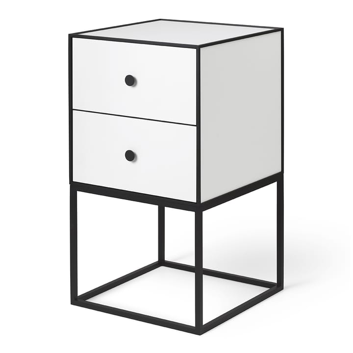 Mesa auxiliar con dos cajones Frame 35 - blanco - Audo Copenhagen
