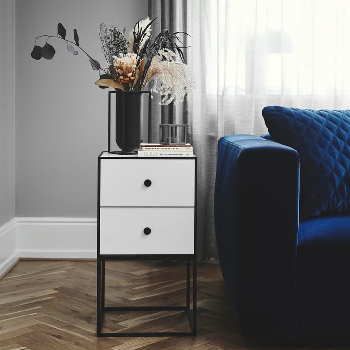 Mesa auxiliar con dos cajones Frame 35, blanco Audo Copenhagen