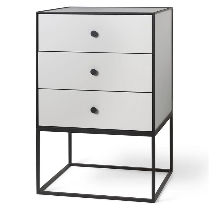 Mesa auxiliar con tres cajones Frame 49 - gris claro - Audo Copenhagen