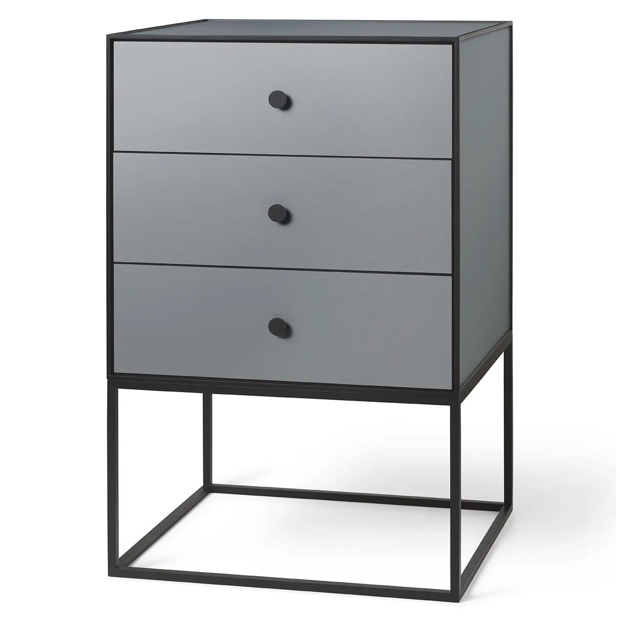 Mesa auxiliar con tres cajones Frame 49, gris oscuro Audo Copenhagen