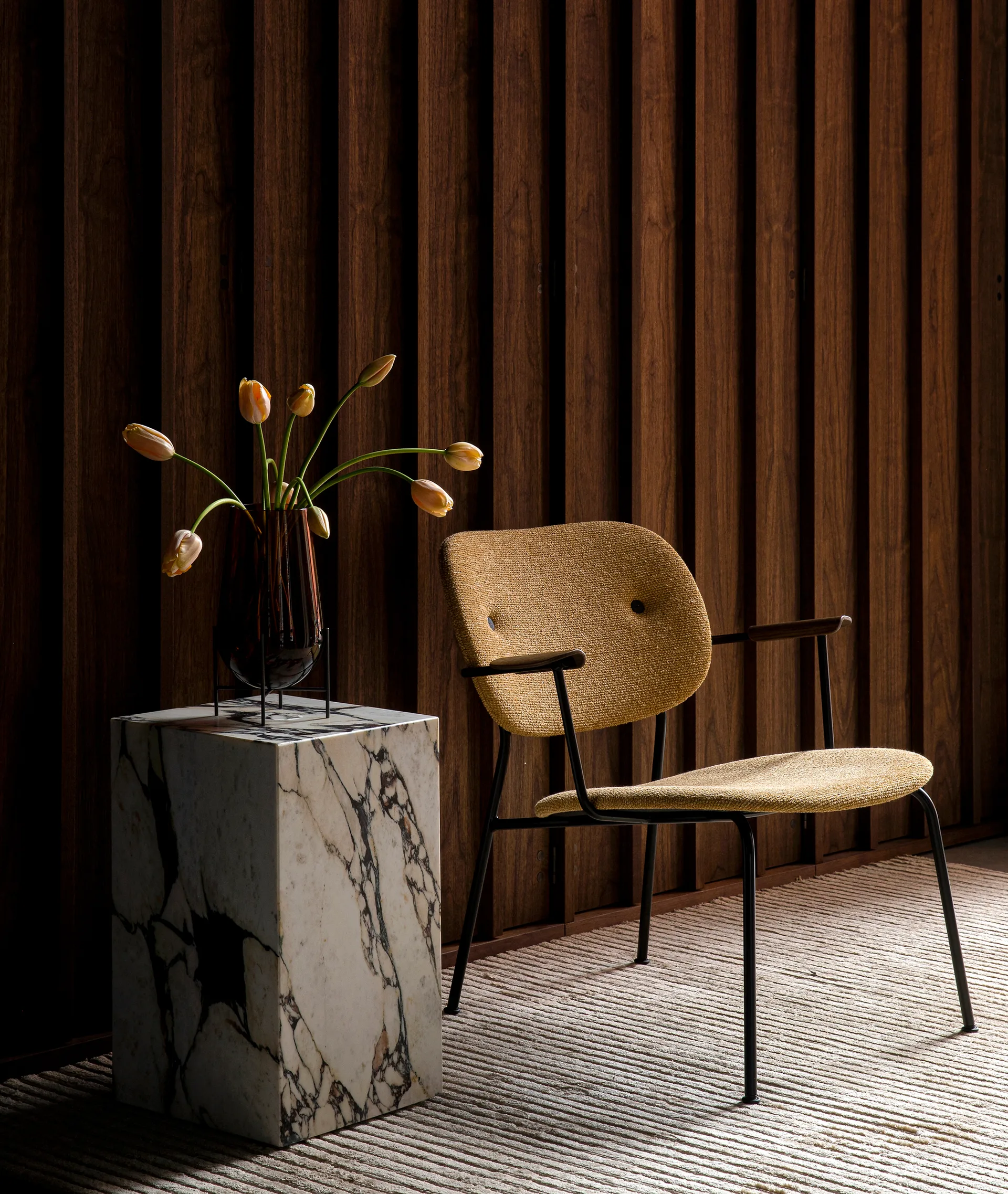 Mesa auxiliar Plinth tall 30x30x51 cm, Multi rose Audo Copenhagen