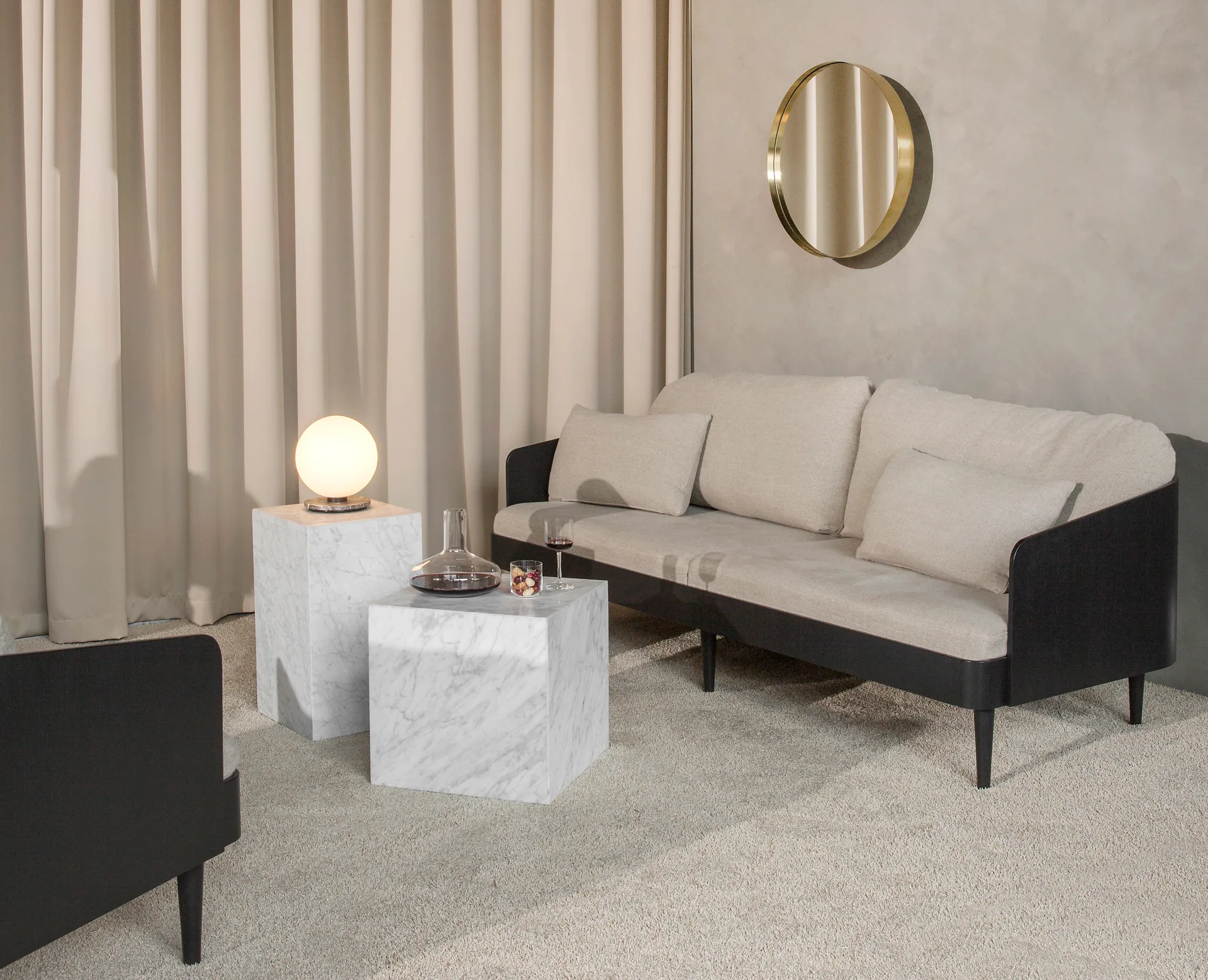 Mesa auxiliar Plinth tall 30x30x51 cm, White Audo Copenhagen