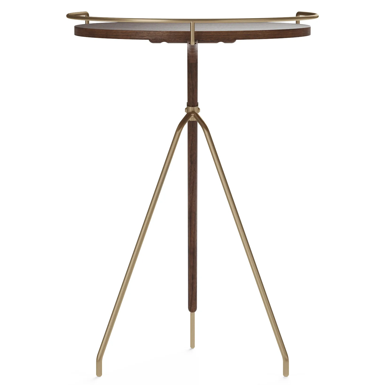 Mesa auxiliar Umanoff nogal-latón pulido, 60 cm Audo Copenhagen