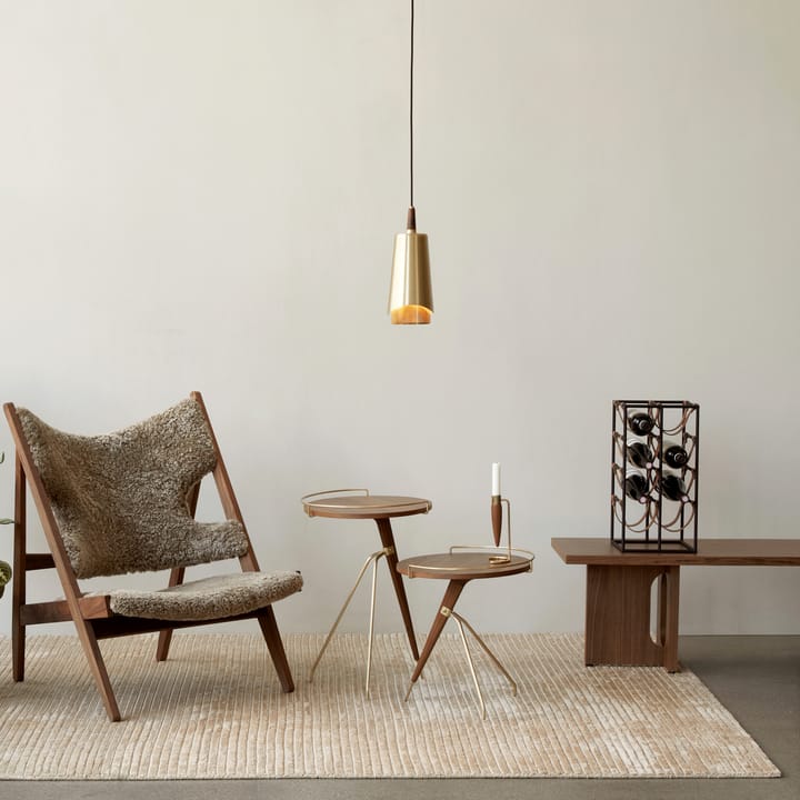 Mesa auxiliar Umanoff nogal-latón pulido, 60 cm Audo Copenhagen