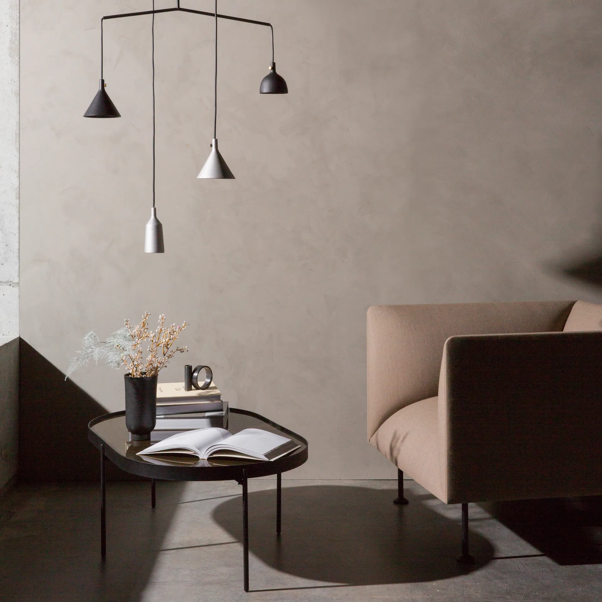 Mesa de centro NoNo L 59,5 x 96,5 cm, Negro-marrón Audo Copenhagen