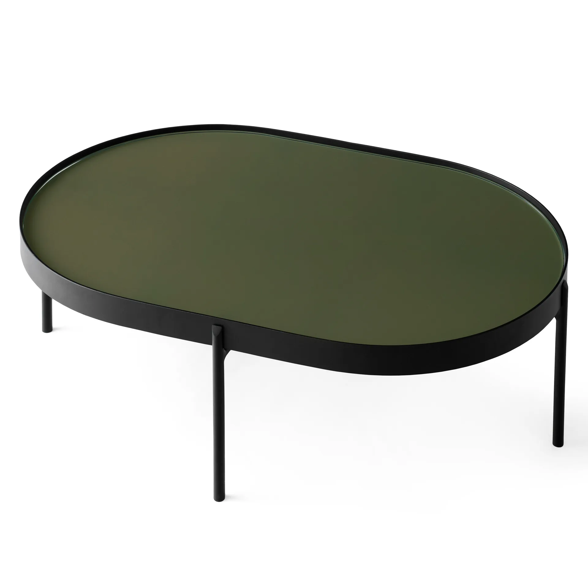 Mesa de centro NoNo L 59,5 x 96,5 cm, Negro-verde oscuro Audo Copenhagen