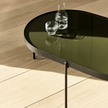 Mesa de centro NoNo L 59,5 x 96,5 cm - Negro-verde oscuro - Audo Copenhagen