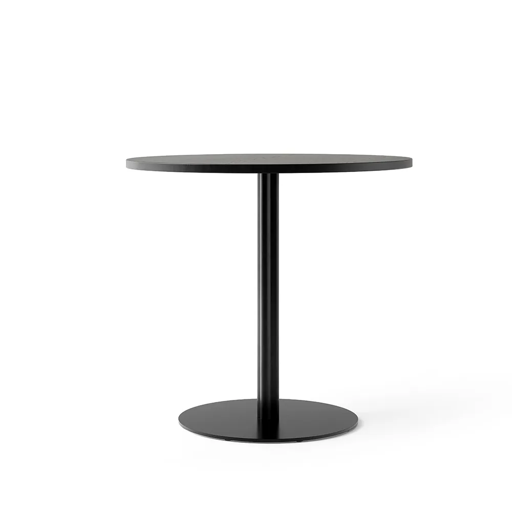 Mesa Harbour Column, Oak black-base negra, Ø80 cm Audo Copenhagen