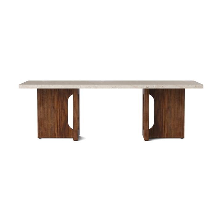 Mesa lounge Androgyne, Sand/kunis breccia, base de nogal Audo Copenhagen