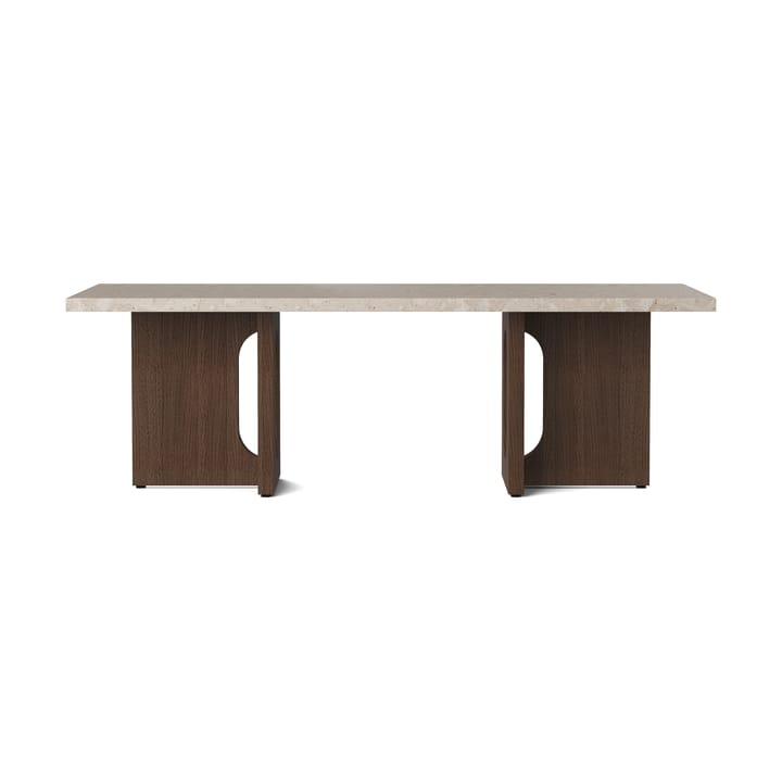 Mesa lounge Androgyne, Sand/kunis breccia, base de roble teñido de negro Audo Copenhagen