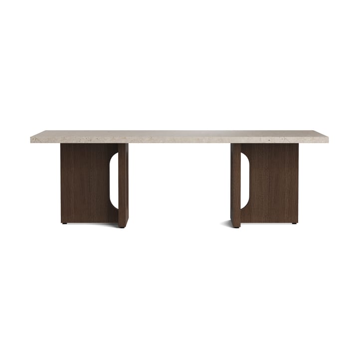 Mesa lounge Androgyne, Sand/kunis breccia, base de roble teñido de negro Audo Copenhagen