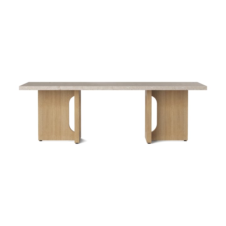 Mesa lounge Androgyne, Sand/kunis breccia, base de roble Audo Copenhagen