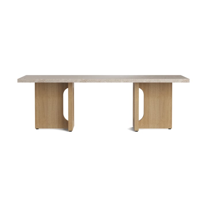 Mesa lounge Androgyne, Sand/kunis breccia, base de roble Audo Copenhagen