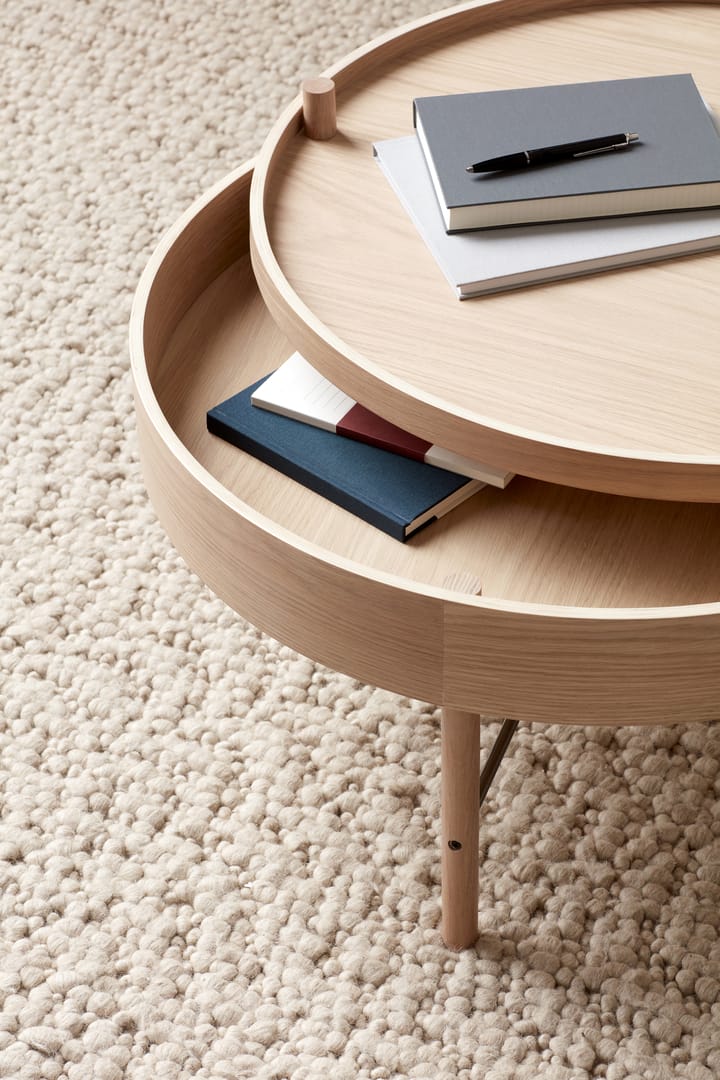 Mesa Turning, roble natural-cromo Audo Copenhagen