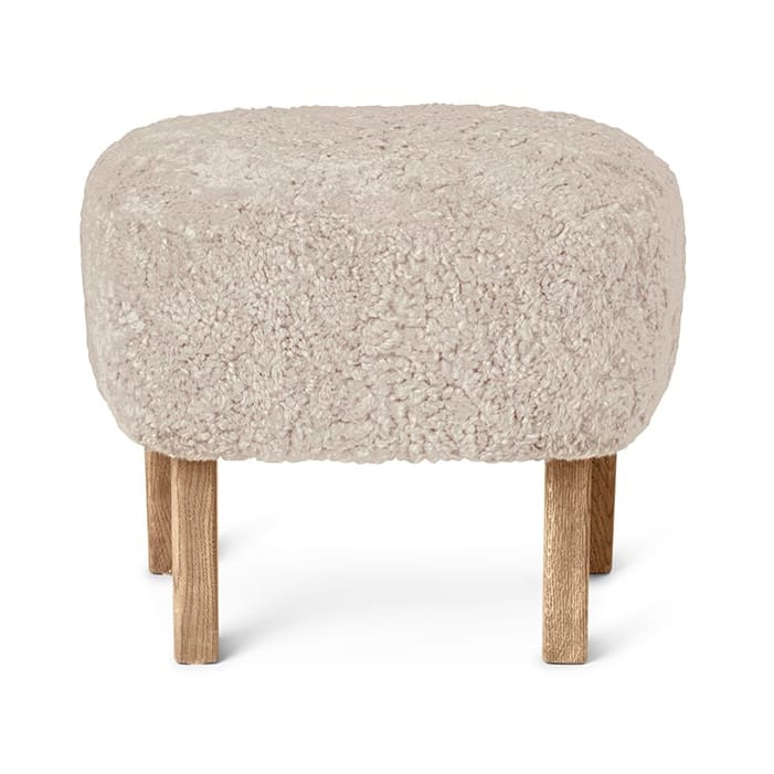 Otomana Ingeborg - Piel de oveja moonlight, patas roble natural - Audo Copenhagen
