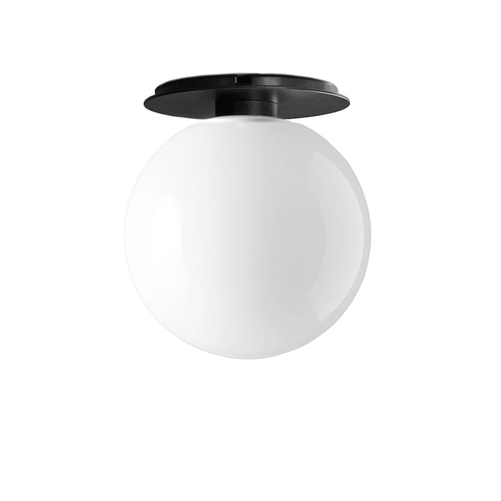 Plafón TR Bulb, Opal shiny, suspensión negra Audo Copenhagen