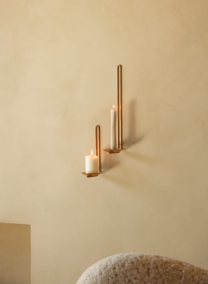 Portavelas de pared Clip 20 cm, Latón Audo Copenhagen