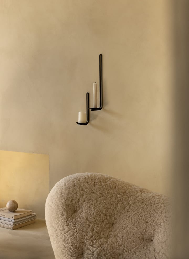 Portavelas de pared Clip 20 cm, Negro Audo Copenhagen