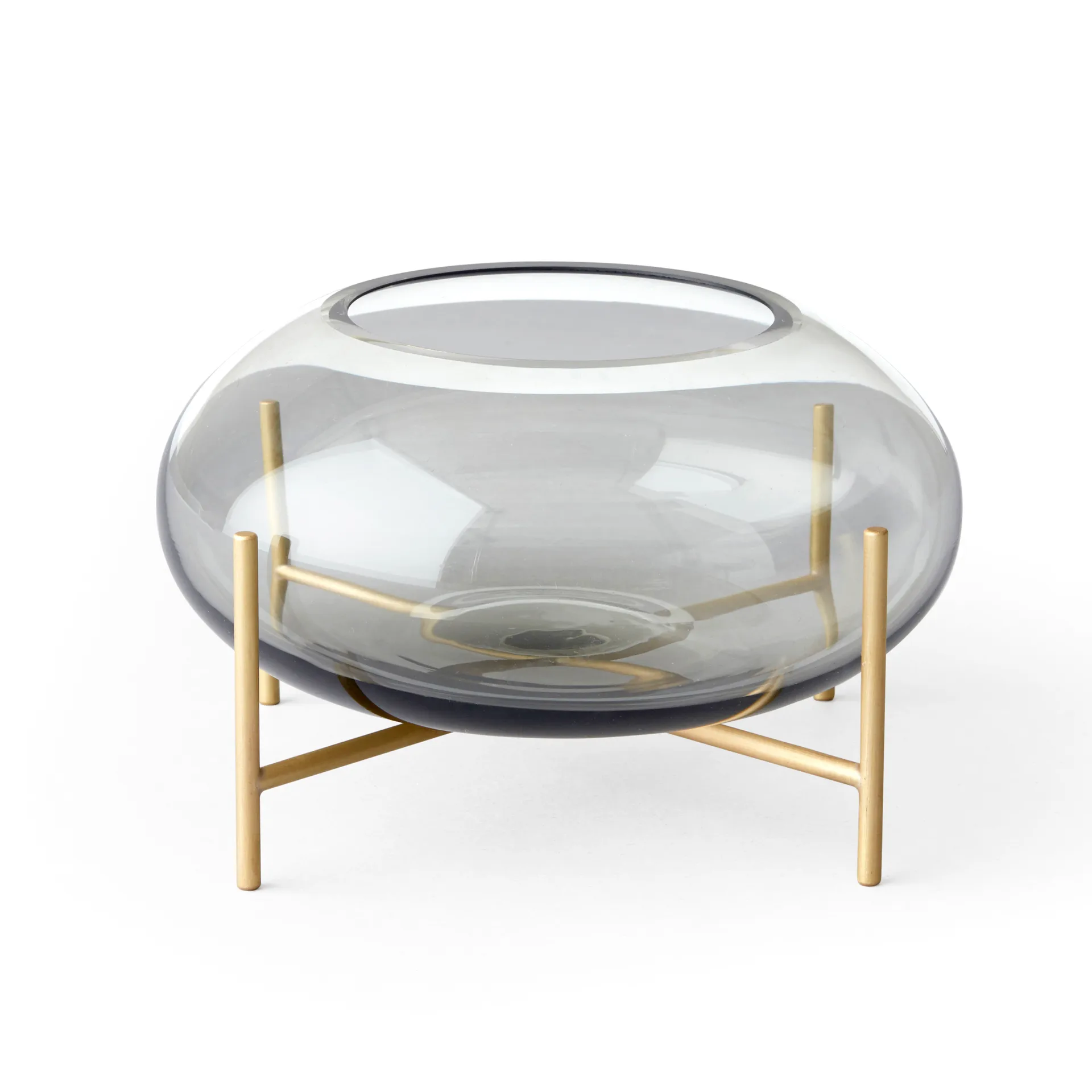 Portavelas Échasse latón cepillado, Smoke Audo Copenhagen