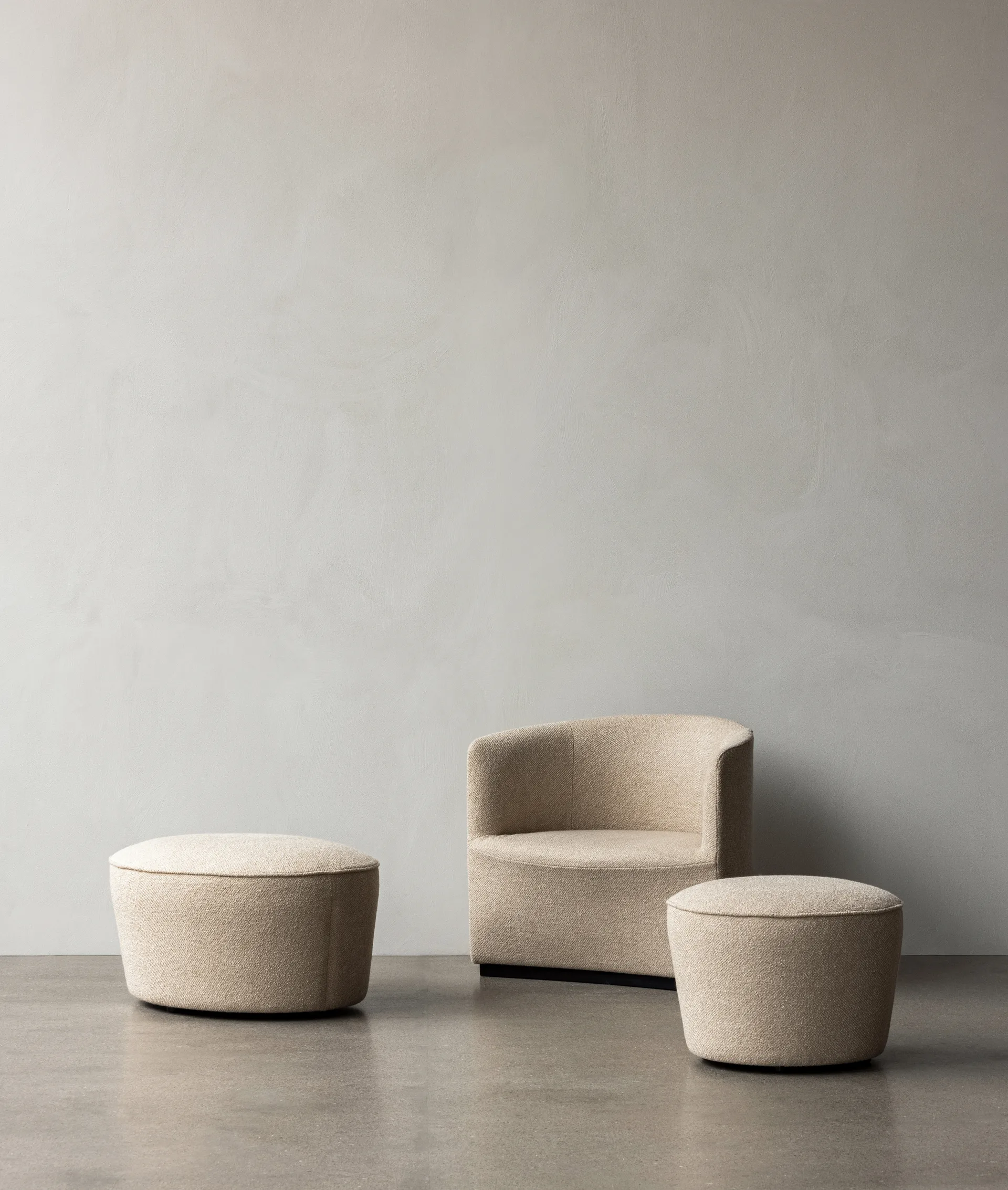Puff Cairn Ø60 cm, Bouclé 02 Audo Copenhagen