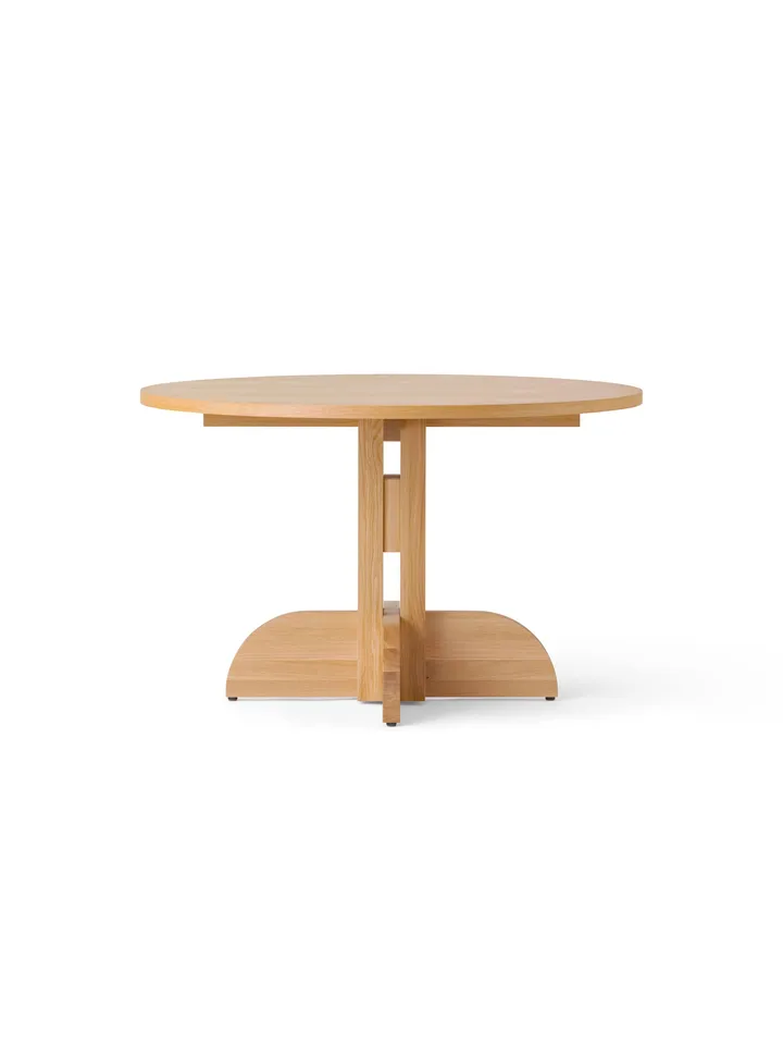 Puffin Dining Table chapada en roble natural - Chapado de roble natural, Ø120 cm - Audo Copenhagen