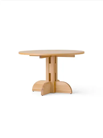 Puffin Dining Table chapada en roble natural - Chapado de roble natural, Ø120 cm - Audo Copenhagen