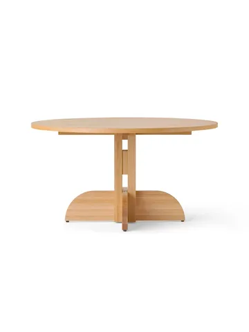 Puffin Dining Table chapada en roble natural - Chapado de roble natural, Ø140 cm - Audo Copenhagen