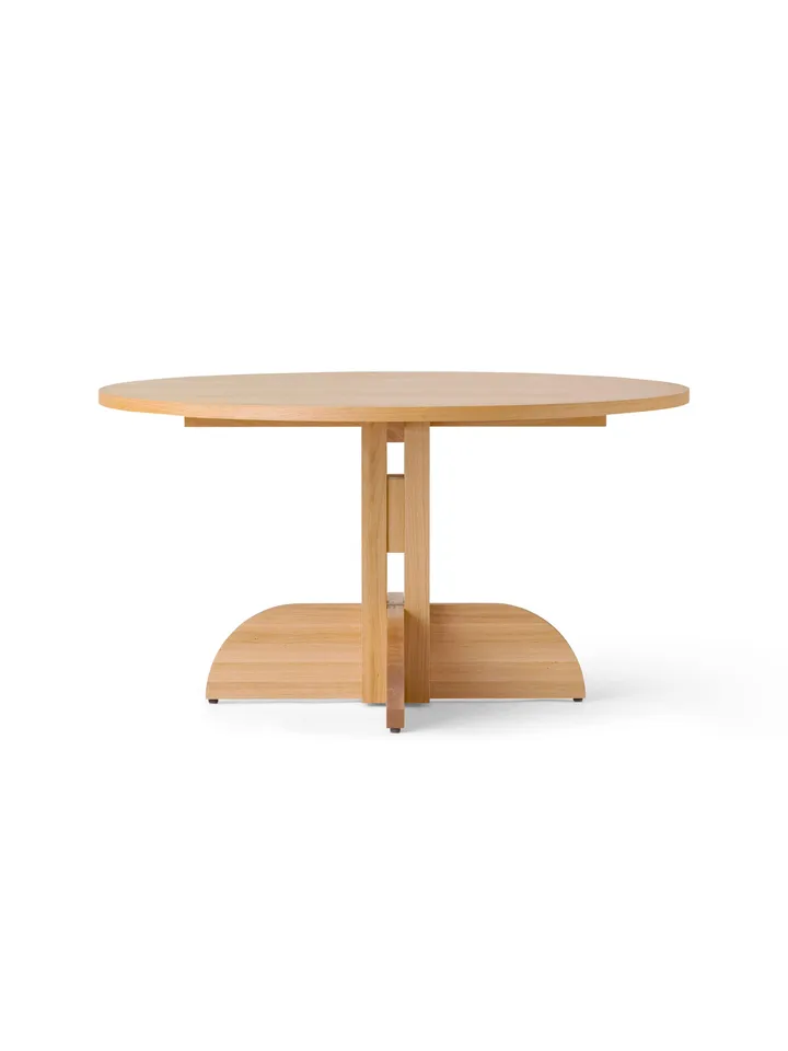 Puffin Dining Table chapada en roble natural - Chapado de roble natural, Ø140 cm - Audo Copenhagen