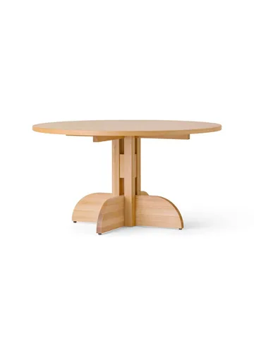 Puffin Dining Table chapada en roble natural - Chapado de roble natural, Ø140 cm - Audo Copenhagen
